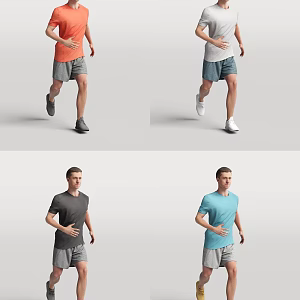 Figure Foreigner Running Posture Person Sports Man Male 3d model