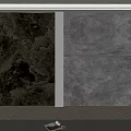 Modern Luxury Feature Wall With Dual Textured Surfaces Divided By Vertical Strip And Woven Mat