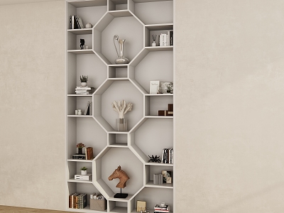 Modern Bookcase Decorative Cabinet 3d model