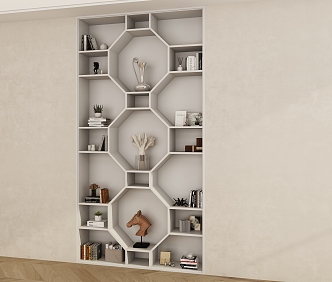 Modern Bookcase Decorative Cabinet 3d model