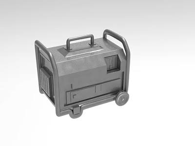 Portable Industrial Equipment With Wheels And Handle Design For Industrial Applications 3d model