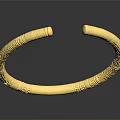 Golden Open Design Bracelet With Intricate Carved Patterns Shiny Surface For Daily Use