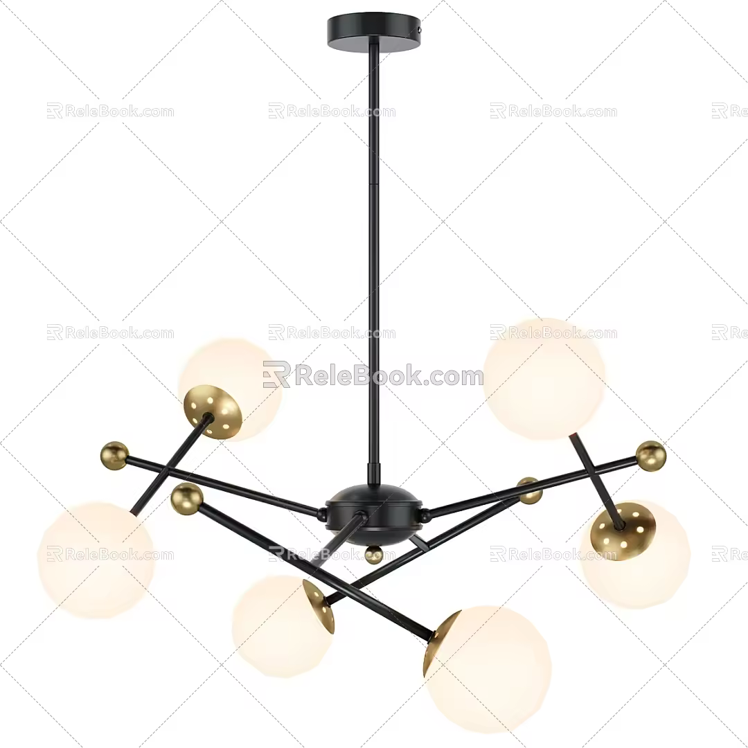 Simple Light Luxury Chandelier 3d model