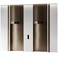 Modern Bronze Toned Elevators With Sleek Design