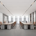 Open office manager room 3d model