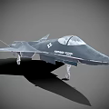 USAF Stealth Fighter Aircraft With Dark Gray Body And Test Markings