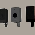 Wall Mounted Home Audio Speakers With Different Designs And Mount Brackets 3d model