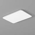Modern Square White Flush Mount Ceiling Light With Minimalist Design And Clean Lines 3d model