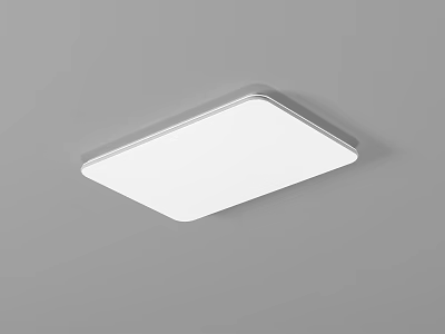 Modern Square White Flush Mount Ceiling Light With Minimalist Design And Clean Lines 3d model