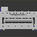Technology Industrial Machine Featuring Modern White Body And Blue Accent Details