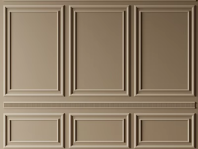 Classic Wall Decoration With Gypsum Molding 3d model