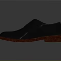 Black Leather Shoes With Brown Laces And Red Sole Classic Design