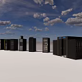 HSPC Computer Server Racks With Various Models In Data Center Setup 3d model