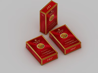 Red And Gold Decorative Packaging Boxes For Household Items With Elegant Design 3d model