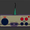 Retro Purple Game Controller With Blue Red Fire Buttons And Reset Start Functions