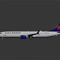 Air Canada Passenger Airplane Model With White Body And Blue Tail Design