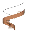 Modern Spiral Staircase Design With Wooden Handrail And White Steps In Home Interior