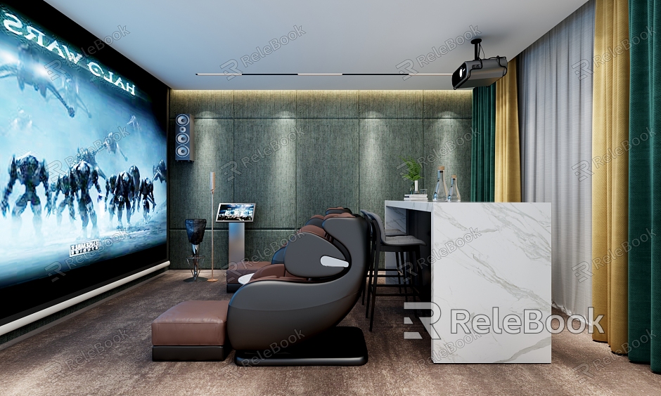 Modern Video Room Cinema model