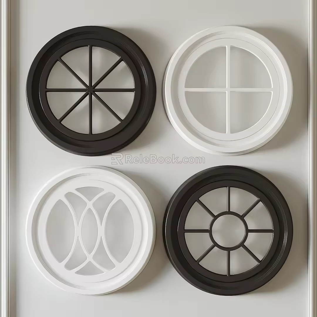 modern window round window 3d model