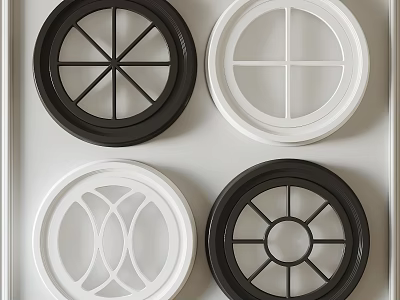 modern window round window 3d model