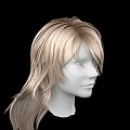 Natural Looking Head Model With Long Blonde Wavy Hair Wig