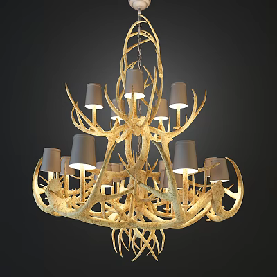 American chandelier 3d model American chandelier 3d model