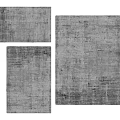 Modern Square Rug With Distressed Texture In Neutral Gray For Living Room Decor
