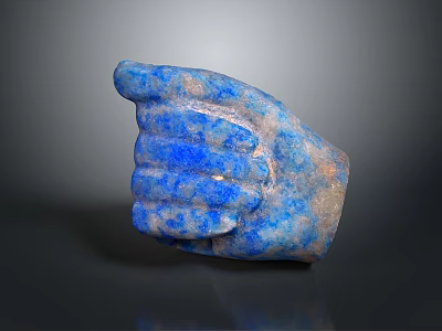 Medical Device Blue Hand Model With Detailed Structure For Rehabilitation Training Education 3d model