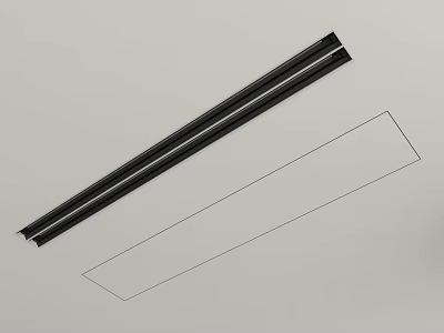 Air Conditioner Air Vents Black Long Strip Design Components And Installation 3d model
