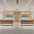 Hospital nurse station rest waiting area aisle 3d model