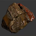 Natural Wood Stone Showcasing Rich Red Brown Color And Intricate Natural Texture