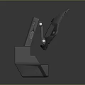 Weapon Mechanical Module Featuring Gray Body Blue White Circular Parts and Pink Indicator Light