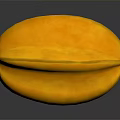 Fresh Ripe Yellow Star Fruit With Smooth Glossy Skin On Dark Reflective Surface
