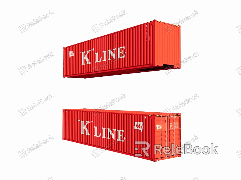 40-foot freight container KLine ocean shipping container model