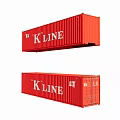 High Quality Red K'LINE Shipping Containers As Industrial Equipment For Logistics