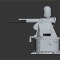 Turret Turntable Railgun Sci-fi Tower Defense Game Tower Defense Sci-fi Turret Game Turret Game Battery 3d model