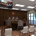 Modern Court Juvenile Procuratorate Round Table Court 3d model