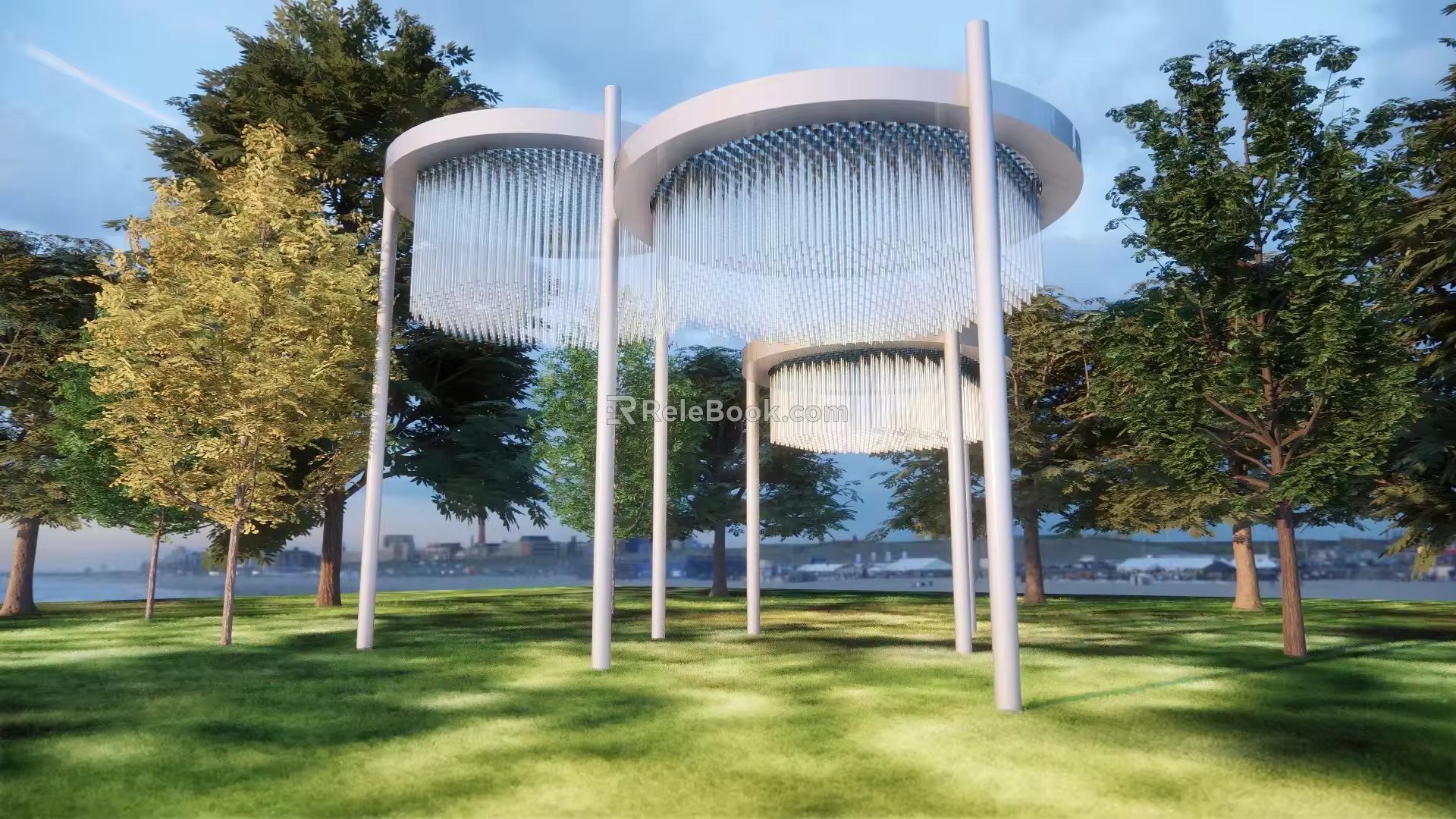 Modern Light Pavilion Round Light Pavilion 3d model