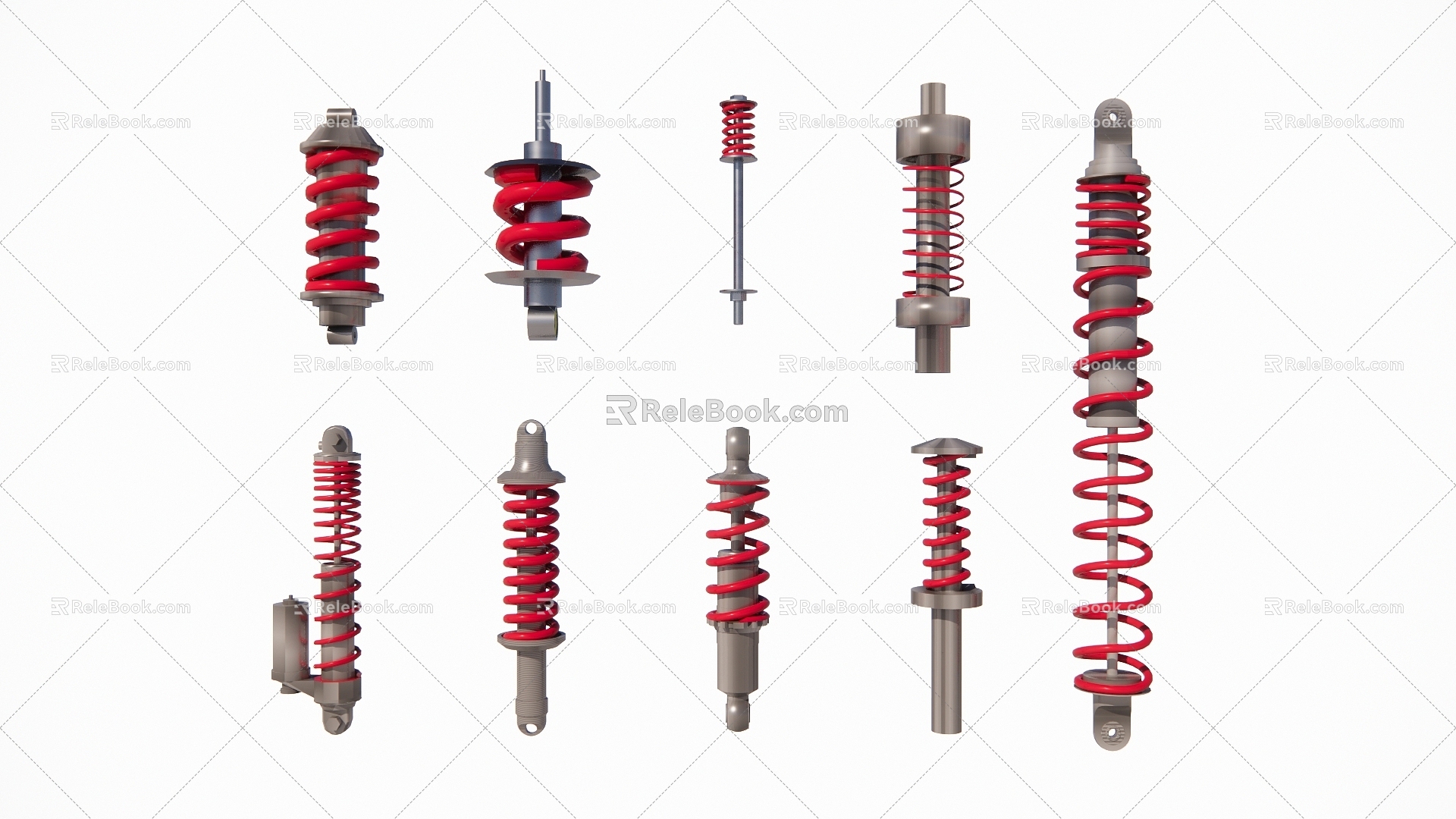 Construction machinery hardware accessories spring 3d model