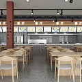 520 Supermarket Interior Design With Shelves Products Tables Chairs And Green Plants