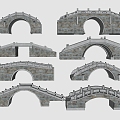 Landscape Arch Bridge Courtyard Bridge Chinese Style Stone Arch Bridge Landscape Stone Bridge Single Arch Bridge Modern Stone Bridge Stone Arch Bridge Small Arch Bridge 3d model