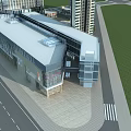 Aerial View Urban Planning With Modern Commercial Buildings Green Spaces And Roads