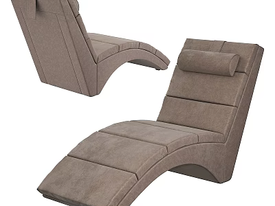 Modern Fabric Sofa Bench with Curved Design Padded Backrest and Comfortable Seat 3d model