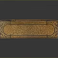 Ornate Golden Decorative Box With Intricate Inlaid Patterns And Colorful Details
