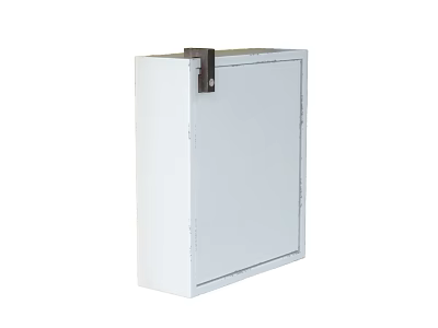 White Single Door Refrigerator Freezer With Metal Handle And Simple Design 3d model