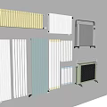 Various Modern Radiator Styles Including Column Panel and Portable Designs in Multiple Colors 3d model