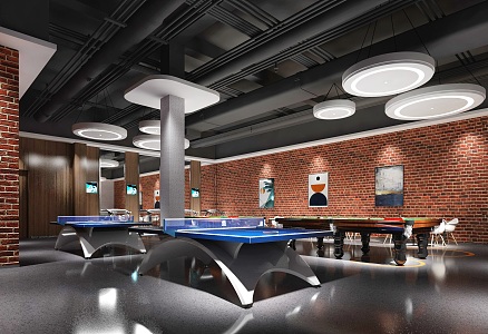 Industrial LOFT Recreation Room Recreation Area 3d model