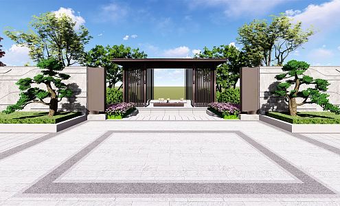 New Chinese Pavilion 3d model