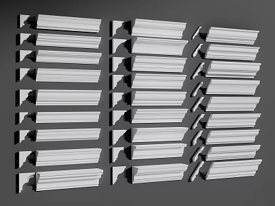 Various Styles of Gypsum Moldings for Interior Decoration Projects 3d model