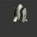 Futuristic Creature Design With White Mechanical Shell Metallic Legs And Modern Structure 3d model